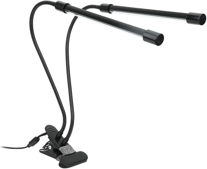 USB LED Grow Light with Clip for Indoor Plants 18W Red Blue 70cm Flexible Arm - Energy Efficient Aluminum Adjustable Timing for Hydroponics and Gardening