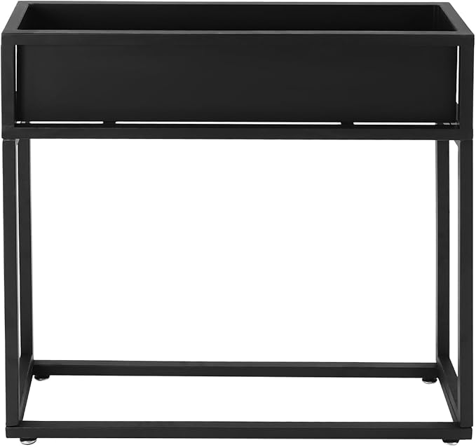 Raised Planter Box 28 Tall Metal Rectangular Planter Raised Garden Bed for Outdoor Carbon Steel Flower Box with Legs for Backyard Garden Porch
