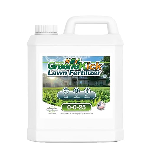 0-0-25 GreeneKick Potassium Turf Fertilizer (1 Gallon Covers 25600-64000 sq. ft.) with 25% Potassium Carbonate
