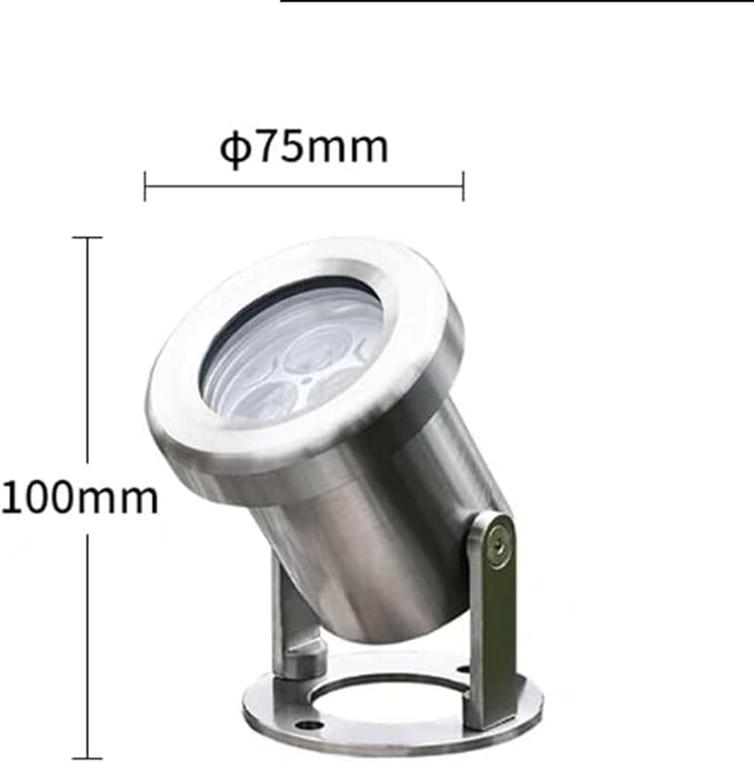 Submersible LED Swimming Pool Light - IP68 Waterproof Garden Pond Lights 304 Stainless Steel Fountain Decoration Underwater Landscape Lights(White)