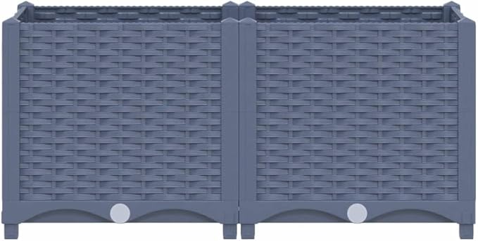 Raised Bed 31.5x15.7x15 Polypropylene Pot for Plants Plant Pots Large Garden Pots Planter Pots for Outdoor Plants Porch Gardening