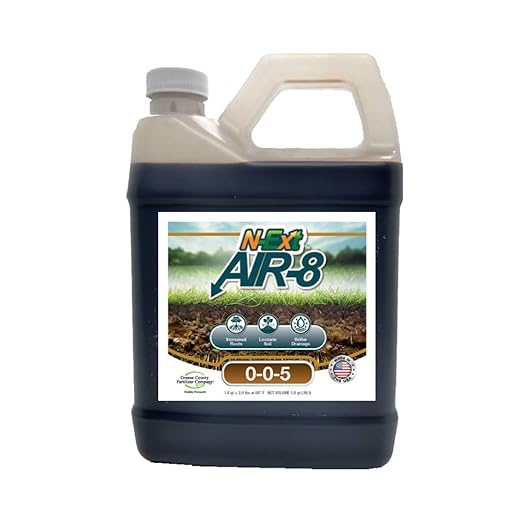 [N-Ext] Air-8 - Liquid Aeration Bio-Stimulant with Humic Acid - 1 Quart (32 oz) Covers up to 5325 sq ft - Break Up Soil and Loosen Topsoil to Increase Water Penetration and Encourage Deeper Rooting f