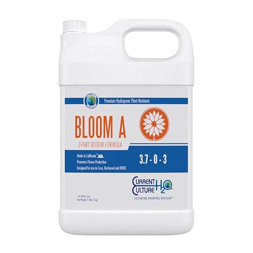 Bloom A - Pure Liquid Fertilizers | Crystal Clear Blends | Consistently pH Stable | Developed for Hydroponic Applications - Quart Size