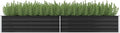 Garden Raised Bed Anthracite 126x31.5x17.7 Galvanized Steel