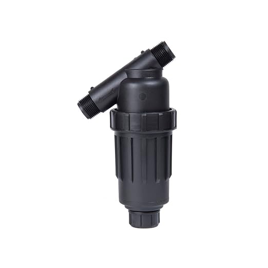 Drip Irrigation Y Filter 155 Mesh 1 Plastic Screen Filter - (1 Pipe Thread With Flush Cap)