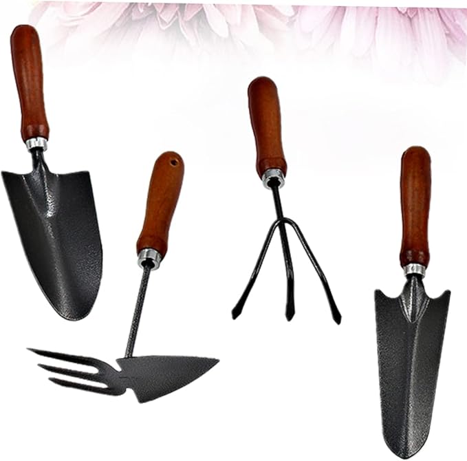 BESPORTBLE 4pcs Mini Garden Tools Set Thicken Iron Spade Handle for Planting Transplanting and Weeding Lightweight and Gardening Tools for Plant