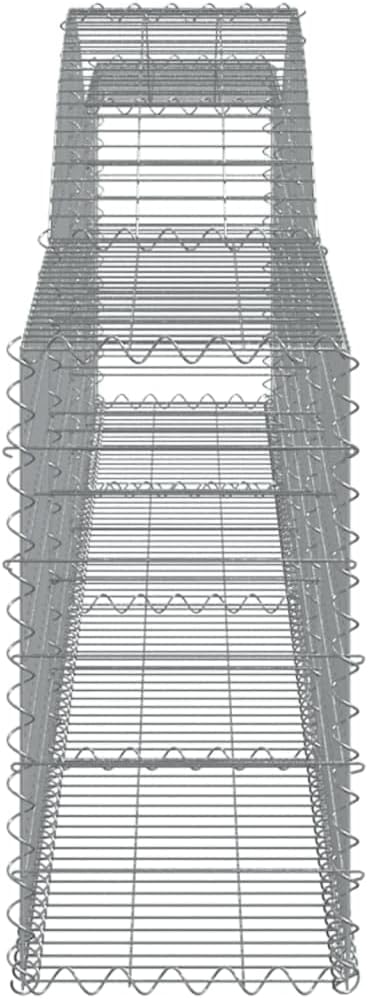 3-Pack Galvanized Iron Gabion Basket Set 157.5 Square Planters Raised Garden Bed Outdoor Stone Retaining Wall for Patio Landscape Silver