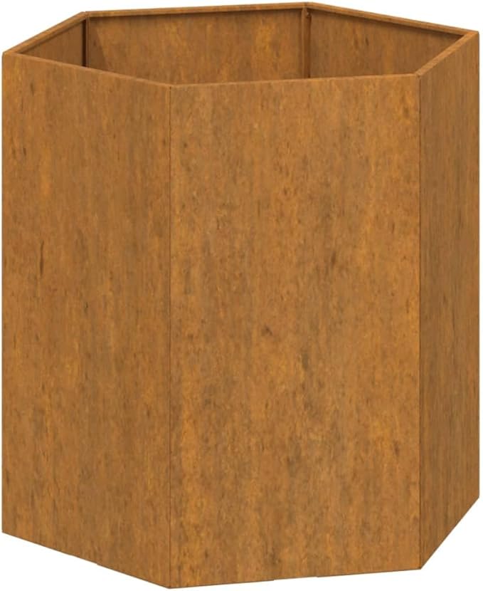Planter RustyGardening AccessoriesModern DesignBackyard Raised BedsPatio Raised BedsHerb PlantersFreestanding Plantersfor BalconiesDecksPatiosVerandas15.7x15.7x17.7 Corten Steel