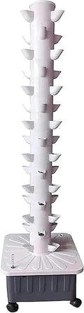 Indoor Hydroponic Growing Tower Growing Vertical Growing Tower 15 Layers 45 Plant Sites with Pump and Mobile Water Tank