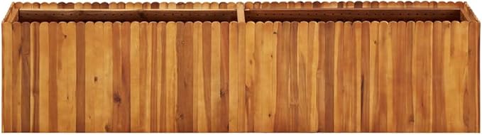 78.7x78.7x19.7 Raised Acacia Garden Planter Box Rustic Slatted Outdoor Bed for Vegetables &amp Herbs Large Capacity Tomato Planter for Patio Terrace Balcony &amp Yard
