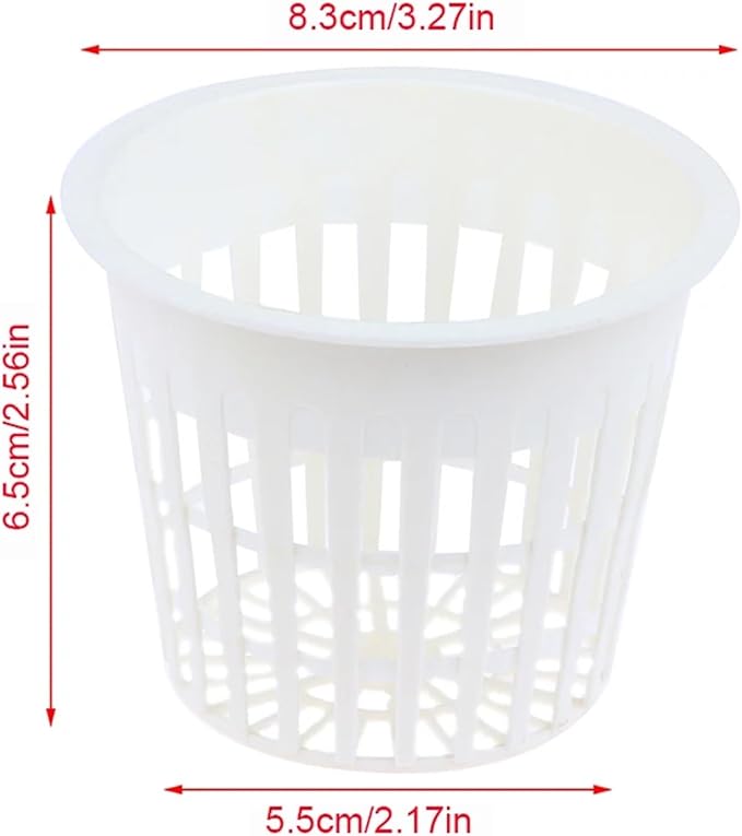 Net Pots for Hydroponics 40PCS 3 Inch Hydroponic Net Pots - Slotted Mesh for Orchid Soilless Planting(3INCH White)