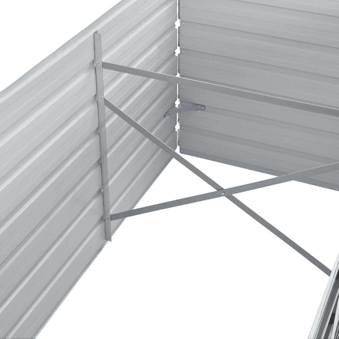 YAFF Heavy-Duty Galvanized Steel Raised Garden Bed 126 x 31.5 x 17.7 Weather-Resistant Durable Outdoor Planter for Vegetables Flowers and Herbs - Easy Assembly for Your Patio or Backyard