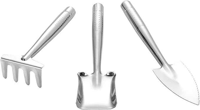 Garden Tools Set 3 Piece Heavy Duty Gardening Tools Stainless Steel Garden Tool Set Outdoor Gardening Hand Tools -Gift for Women and Men
