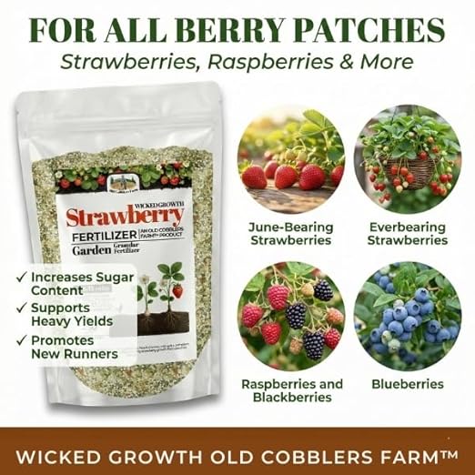 Old Cobblers Farm™ Wicked Growth Tomato Fertilizer– Prevents Blossom End Rot Boosts Fruit Flavor &amp Yield Plant Food for Heirloom Cherry &amp Beefsteak Tomatoes (5/10/15/20lbs) (20 lbs)