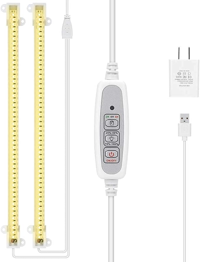 Mosthink Plant Grow Light Strips 12 Inches and Grow Light Strips Full Spectrum 12 Inches