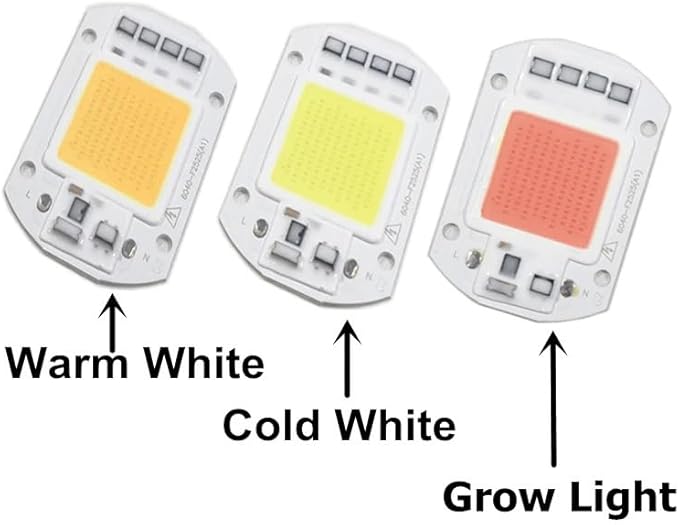 10pcs Plant Grow Light LED 110V 20W Cold White 6500K Driverless COB LED Chips Light for Garden