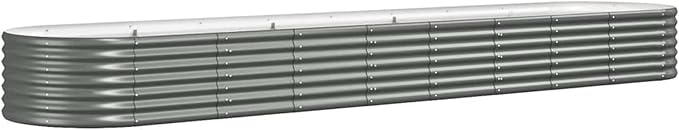 Garden Raised Bed Large Durable Powder-Coated Steel Planter Box for Outdoor Gardening and Patio Decor
