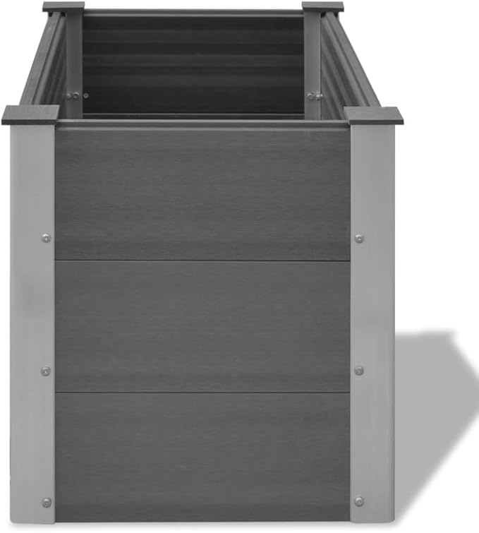 Garden Raised Bed WPC 39.4x19.7x21.3 Gray