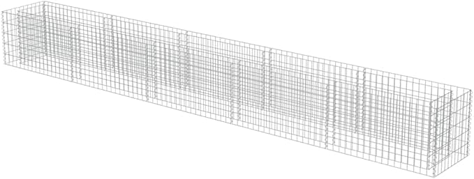 Gabion Raised BedRaised Bed Outdoor Garden Stone Basket Planter Raised Vegetable BedSteel Garden Decoration Galvanized Steel 177.2x19.7x19.7