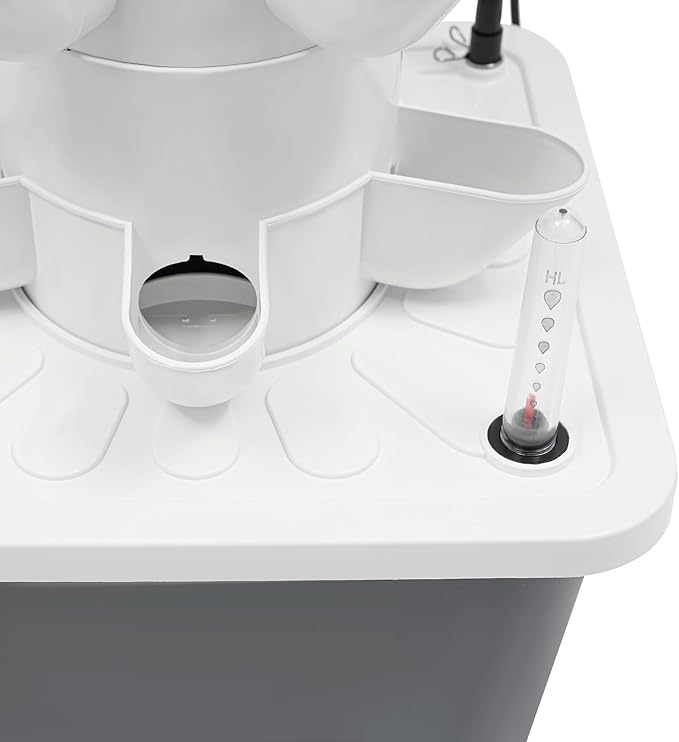25 Holes Hydroponics Growing System Kit Herb Garden Planter Indoor Kit with 2.64gal Water Tank Outdoor/Indoor Gardening System Hydroponic Tower for Home Kitchen Office (Grey Water Tank)
