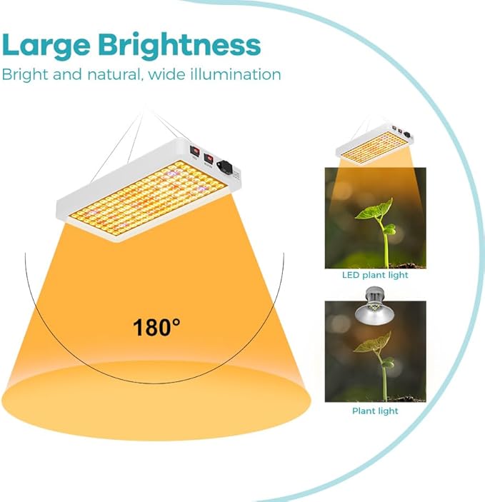 4 Pack 1200W Sunlight LED Planting Grow Lighting Full - Spectrum Fill Lamps Veg &amp Bloom Modes Dimmable UV/IR Functions AC100-277V for Indoor Greenhouses Tents Hydroponics to Boost Growth US P