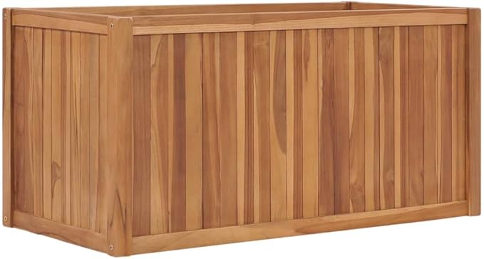 Raised BedGreenhouse PlanterDecorative Patio PlantersPatio Raised BedsVegetable PlantersHerb Plantersfor HerbsFruitsDeep-Rooted VegetablesFlowers39.4x19.7x19.7 Solid Wood Teak