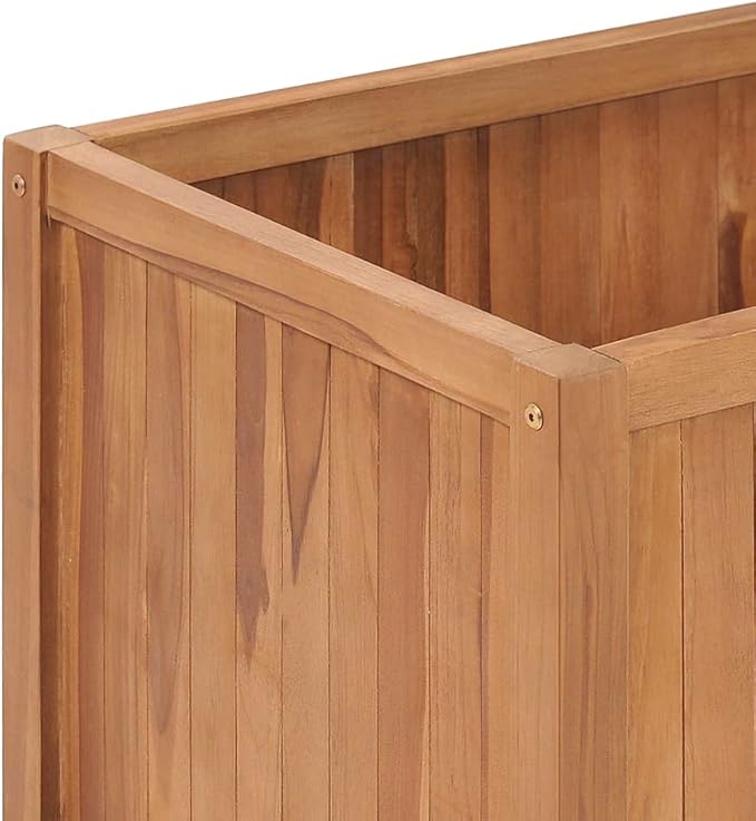 Outdoor Wooden Raised Garden Bed Planter Garden Box Raised Planter Raised Beds for Garden Flower Herb Vegetable 59.1x19.7x27.6 Solid Wood Teak