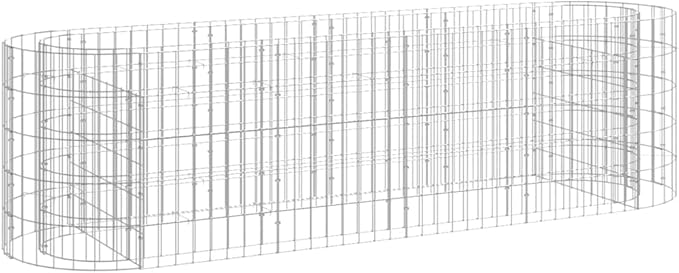 YAFF Gabion Raised Bed Galvanized Iron 74.8x19.7x19.7