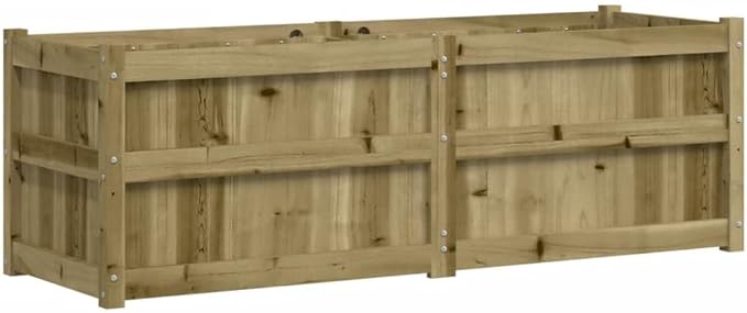 Wooden Raised Garden Bed Garden Planter Box Outdoor Wood Raised Garden Bed for Planting Plants Vegetables 59.1x19.7x19.7 Impregnated Wood Pine-252