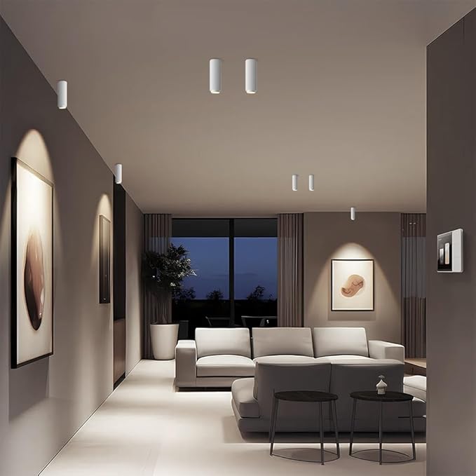 Spotlight Cylinder Flush Mount Spotlight Fixture 7w 4000k Directio l Spotlights Accent Lamps for Living Room Bedroom Hallway