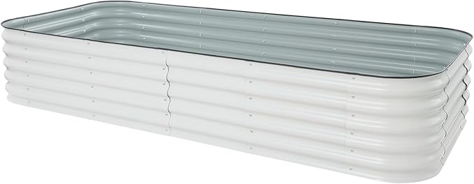 Raised Garden Bed | Metal Raised Garden Bed Kit | 17'' Tall Outdoor Garden Planter Box | Metal Planter Box for Planting Plants Vegetables (9.4x2x1.4FT（1pcs）)