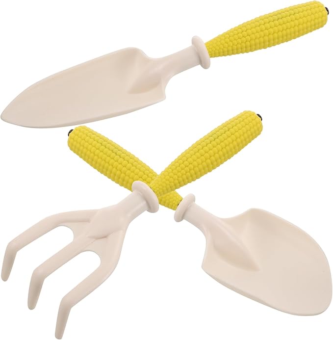 Garden Hand Trowel and Rake Tool Set for Planting Small Gardening Shovel with Measuring Scale Sturdy Outdoor Digging Tools for Garden Beds and Flower Planting