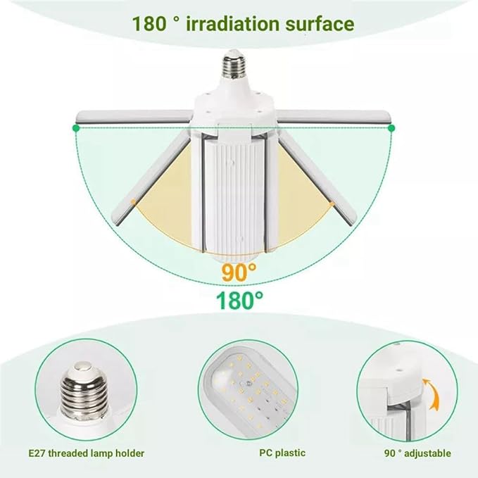 LED Grow Light Foldable Phyto Lamp for Indoor Plants Bloom Flowering Grow Lamps Garden E27 1 Piece B