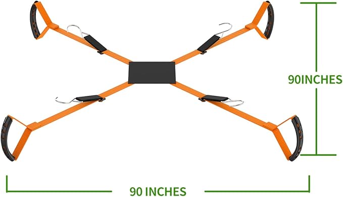 Potted Plant MoverPlant Lifting Straps for Garden Flower Pots PlantersRocks TreesEasily Lift and Move Heavy Items Up to 250 Pounds Large SizeOrangePatent Pending