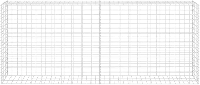 Gabion Basket Galvanized Steel 33.5x11.8x78.7 Gabion Raised Bed Gabion Cages Basket Steel Woven Gabion Net for Backyard Garden