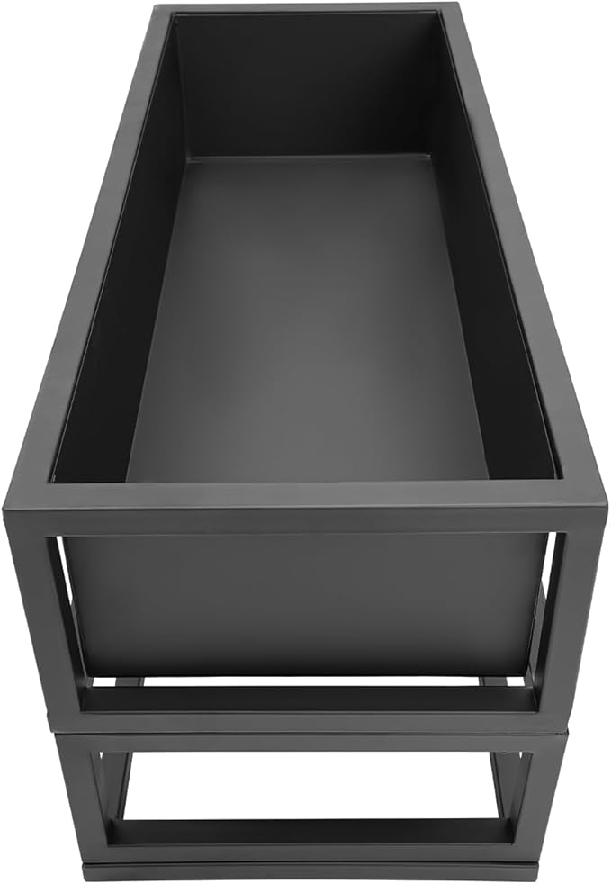 DYNAMI Carbon Steel Raised Garden Bed with Legs28.7L*12.2W*14H in Metal Standing Planter Elevated Planter Box Outdoorfor Backyard Patio BalconyGarden