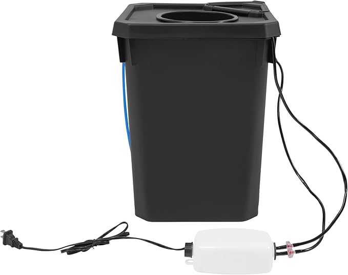 Hydroponics Growing Bucket 7.13 Gallon Professional Culture Bucket System 27L Deep Water Culture with Air Pump Hydroponics Growing System for Greenhouse Garden Balcony Office (1Pcs)