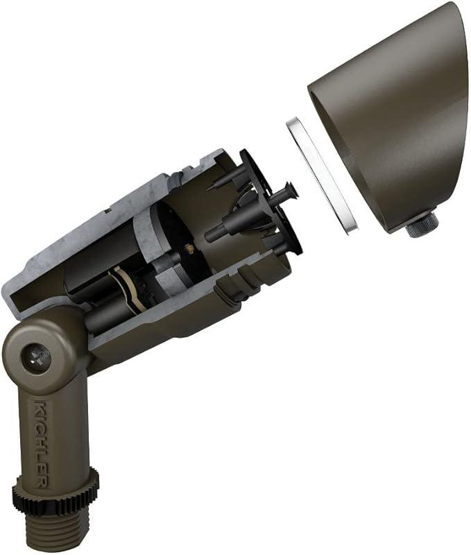5.5W 1 Led 15 Degree Spot Adjustable Small Accent Light 3.75 inches Tall By 2.75 inches Wide-Centennial Brass Finish-3000 Color Temperature No Specific Style Landscape 12V Led Accent 147-Bel-2736203