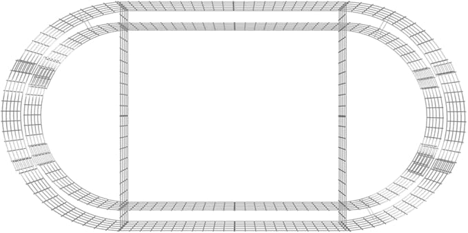 Gabion Raised Bed Silver Galvanized Iron Planter for Outdoor Plants 78.7 x 39.4 x 19.7 in Durable Metal Garden Bed for Gardening Rustproof
