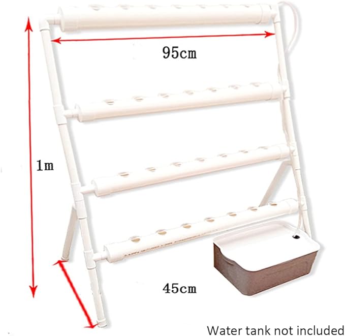 Hydroponic System Hydroponic Growth Kit PVC Hydroponic Test and Hydroponic Garden Plant System Vegetables Fruits Flowers 36 Plant SitesA
