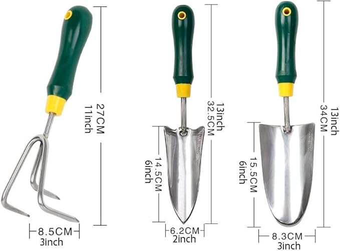 Garden Tool Set 5 Piece Stainless Steel Heavy Duty Gardening Tool Set Mini Garden Plant Tool Loose Soil Pot Planting Flowering Tool