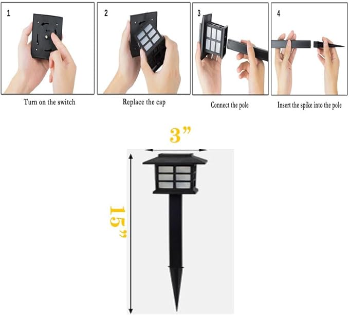 Solar Landscape Spotlights Garden Outdoor Motion Sensor Sensor Waterproof Pathway Light Wall Lamp Patio Lawn Walkway Decor (2PCS White)