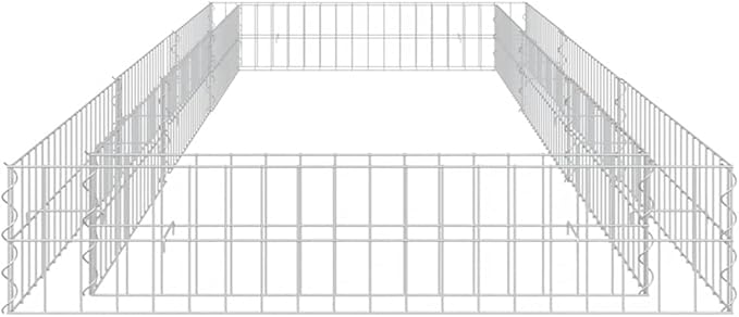 Gabion Raised Bed Silver Galvanized Steel Large Durable Gardening Pots &amp Planters 151313