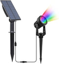 RGB1packSolar Spot Lights Outdoor Solar Powered RGB Landscape Lighting IP65 Waterproof Auto On/Off Spotlights for Outside Garden Yard Landscape Pathway Garage