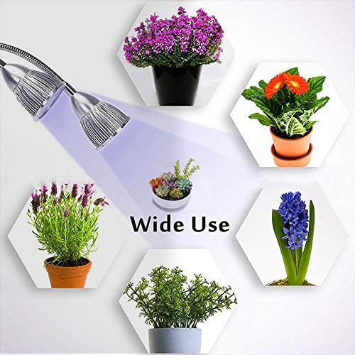 LED Plant Light Double-Headed Clip Plant Growth Light Succulent Plant Fill Light (7W Double Head)