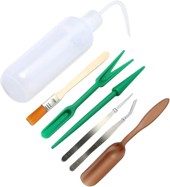 TOYANDONA 21pcs Garden Tool Kit Planting Tools Set Transplanting Shears Trowel Tweezers Water Sprayer Brush for Indoor Gardening