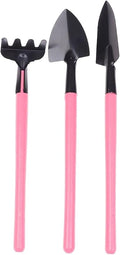 Garden Tools Trowel Set 2/3PCs/Set Shovel Rake Plng Tools Combination Home Gardening Tool Set Balcony Home-Grown Mini Digging Suits(Pink)