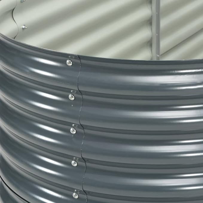 Garden Raised Bed 157.4x31.4x31.8 Galvanized Steel Gray