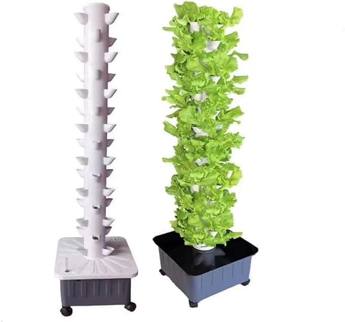 Hydroponics Growing System Kit Tower Indoor Vertical Farming Garden Planter Hydroponic Germination Kit with Water Pump for Indoor Herbs Fruits Vegetables