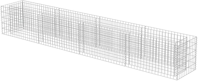 SKM Gabion Raised Gabion Raised Bed Galvanised Steel 141.7x19.7x19.7